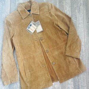BERNARDO Light Tan Suede Womens Jacket -NWT Large